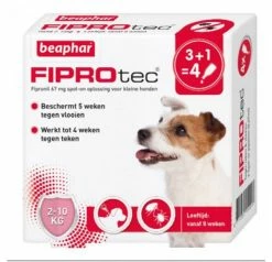 Beaphar Fiprotec Spot-On Hond 3 + 1 Gratis Pipet
