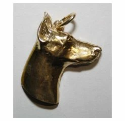 Bedeltje Verguld Dobermann Pinscher Kop