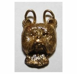 Bedeltje Verguld West Highland White Terrier Kop