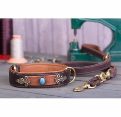 Maul Halsband Santa Barbara Messing Bruin/bruin -winkel voor hondenbenodigdheden maul halsband santa barbara messing bruinbruin 2