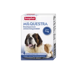 Milquestra Wormtabletten Hond 4 Tabletten