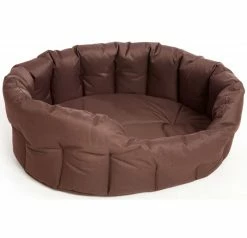 P&L Country Dog Heavy Duty Oval Waterproof Softee Dog Bed Bruin
