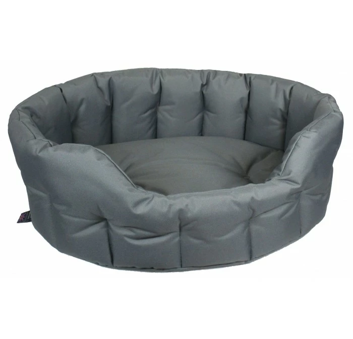 P&L Country Dog Heavy Duty Oval Waterproof Softee Dog Bed Grijs 3 P&L Country Dog Heavy Duty Oval Waterproof Softee Dog Bed Grijs