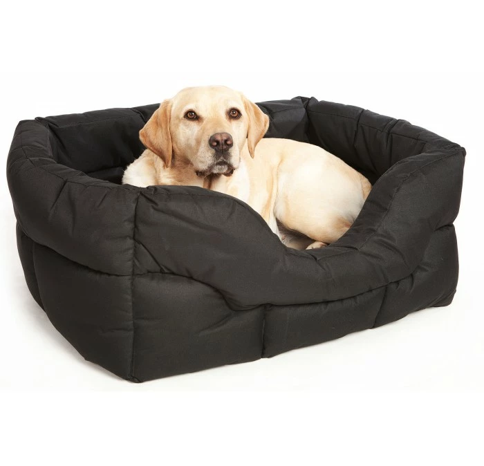 P&L Heavy Duty Rectangular Waterproof Softee Dog Bed Zwart 4 P&L Heavy Duty Rectangular Waterproof Softee Dog Bed Zwart - Afbeelding 2