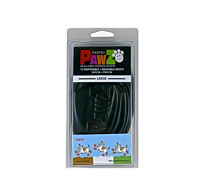 Protex Pawz Rubberen Hondenschoen Large Zwart 3 Protex Pawz Rubberen Hondenschoen Large Zwart