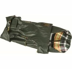 Waterproof Groen Waxed Effect Hondenjas -winkel voor hondenbenodigdheden waterproof groen waxed effect hondenjas 2